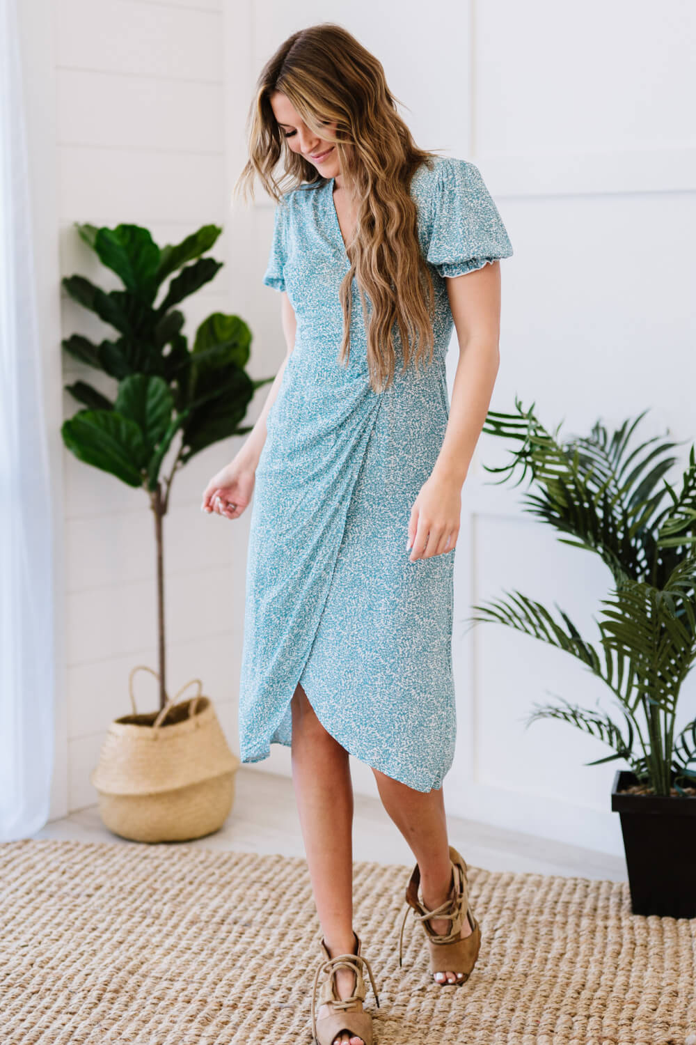 Sunday Best Faux Wrap Dress