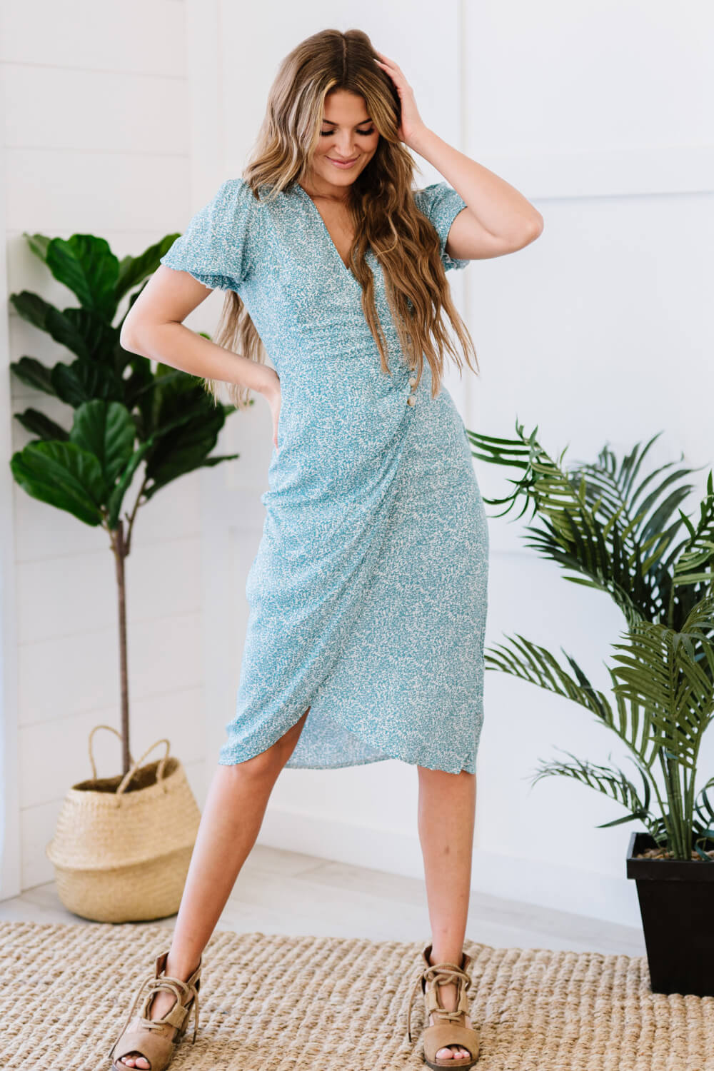 Sunday Best Faux Wrap Dress