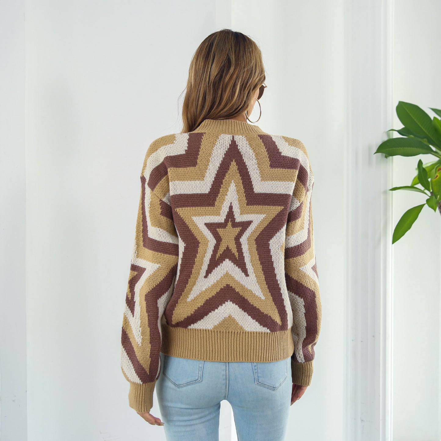 Star Dropped Shoulder Sweater