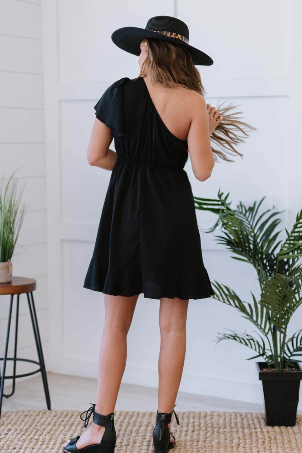 Yours Truly One-Shoulder Dress